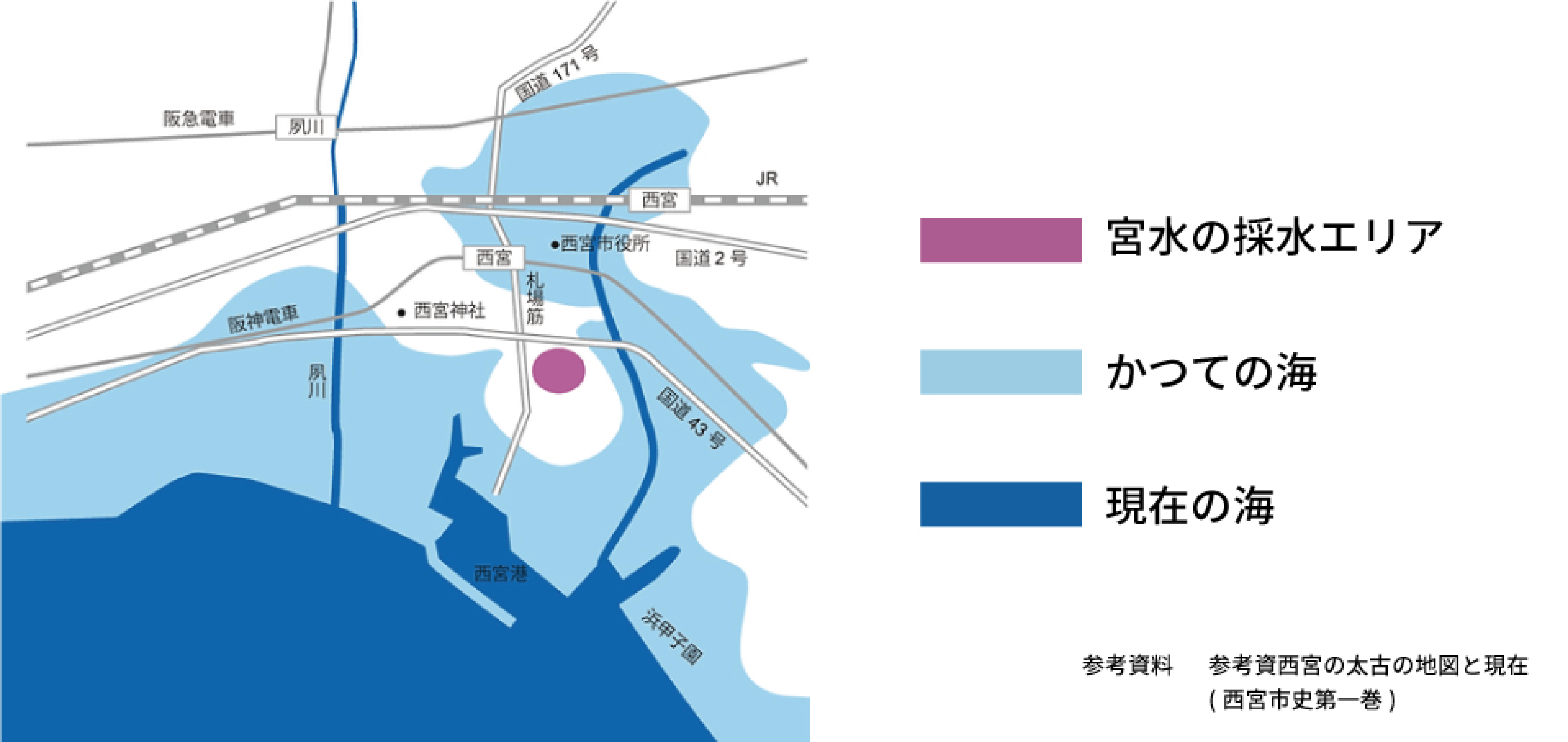 イメージ:太古の地図と現在